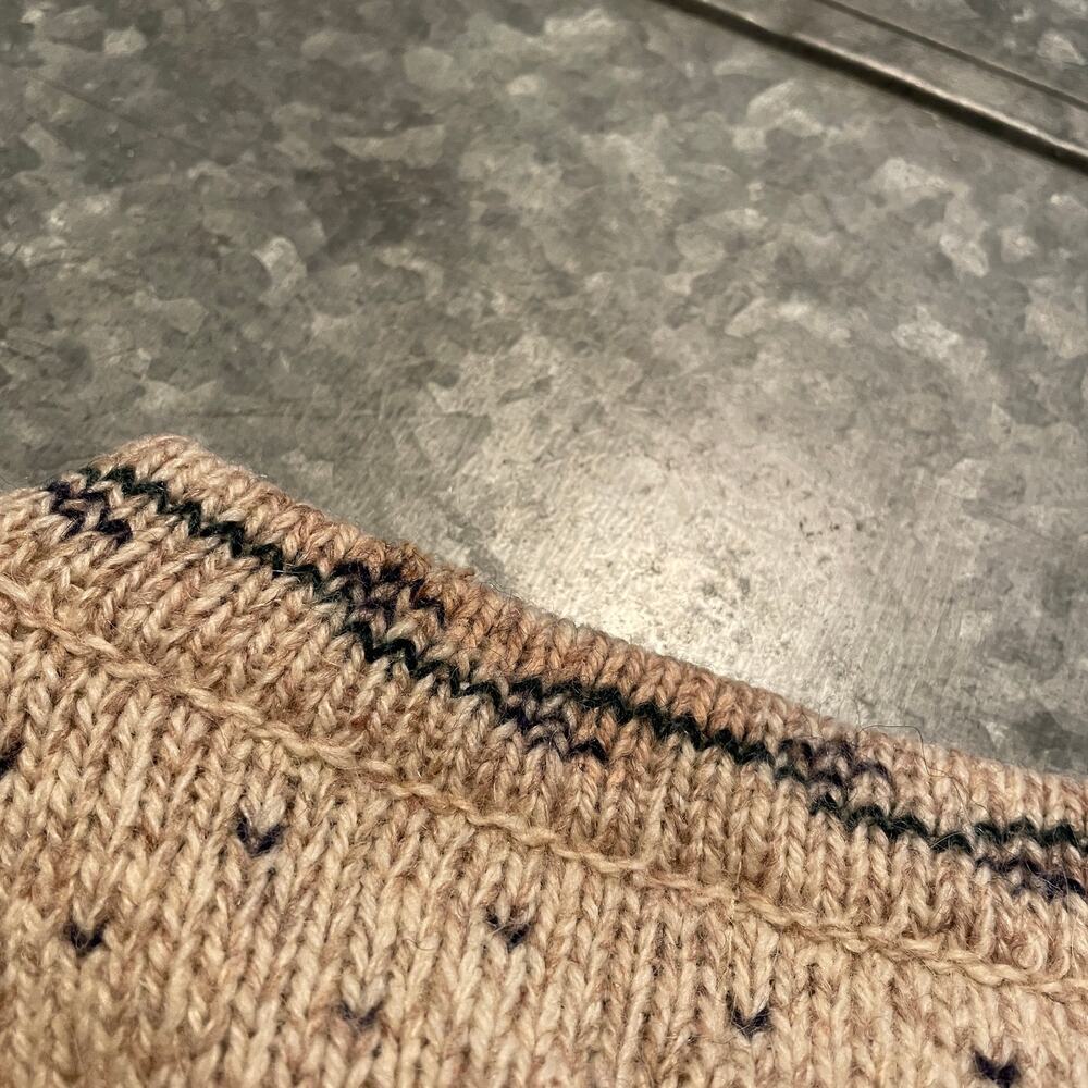 Vintage 90s Eddie Bauer Wool Heart Cardigan Sweater Medium Grandma Cottagecore - Picture 13 of 13